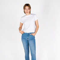 Beverly Crop | Faded White