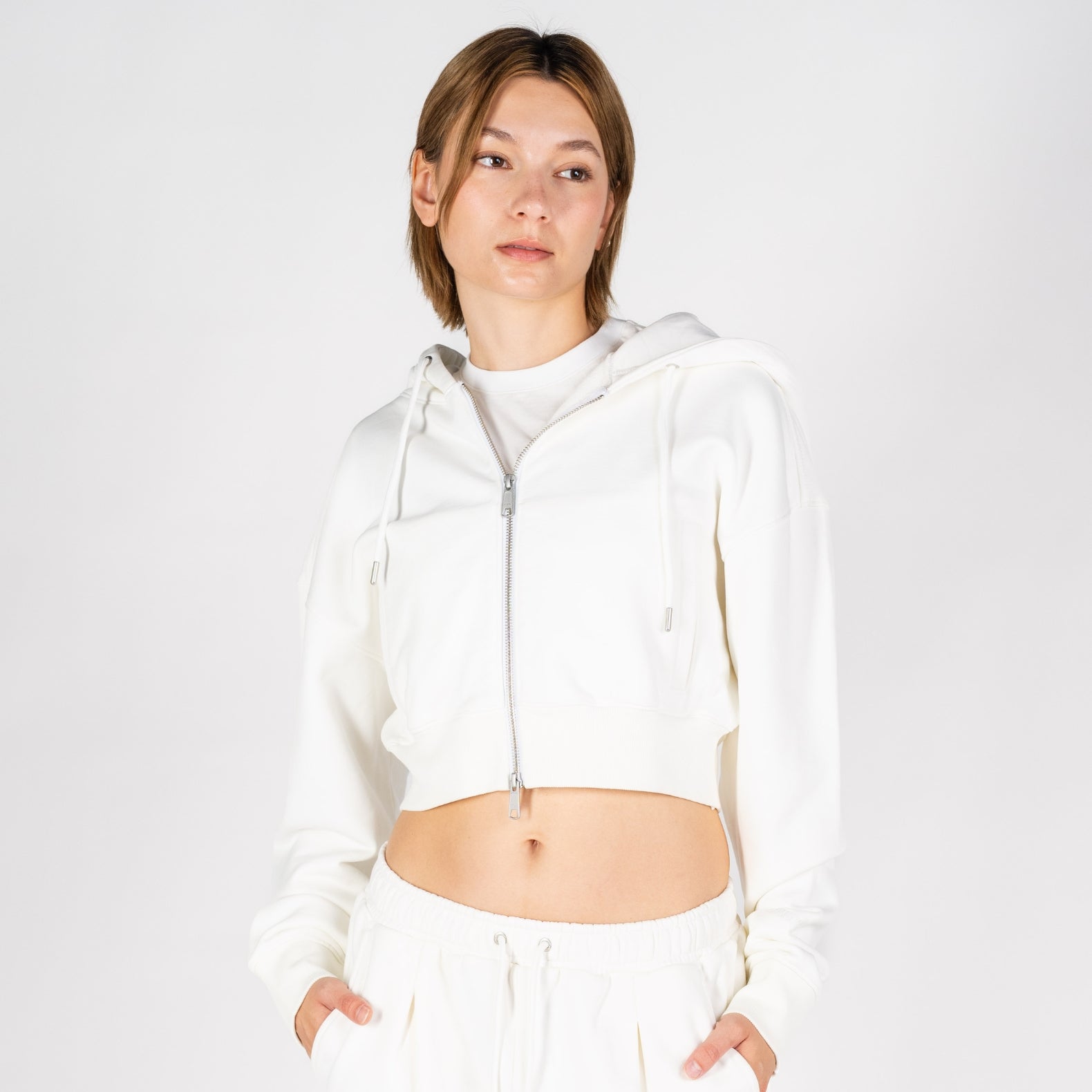 Nikki Hoodie | M Faded Off-White