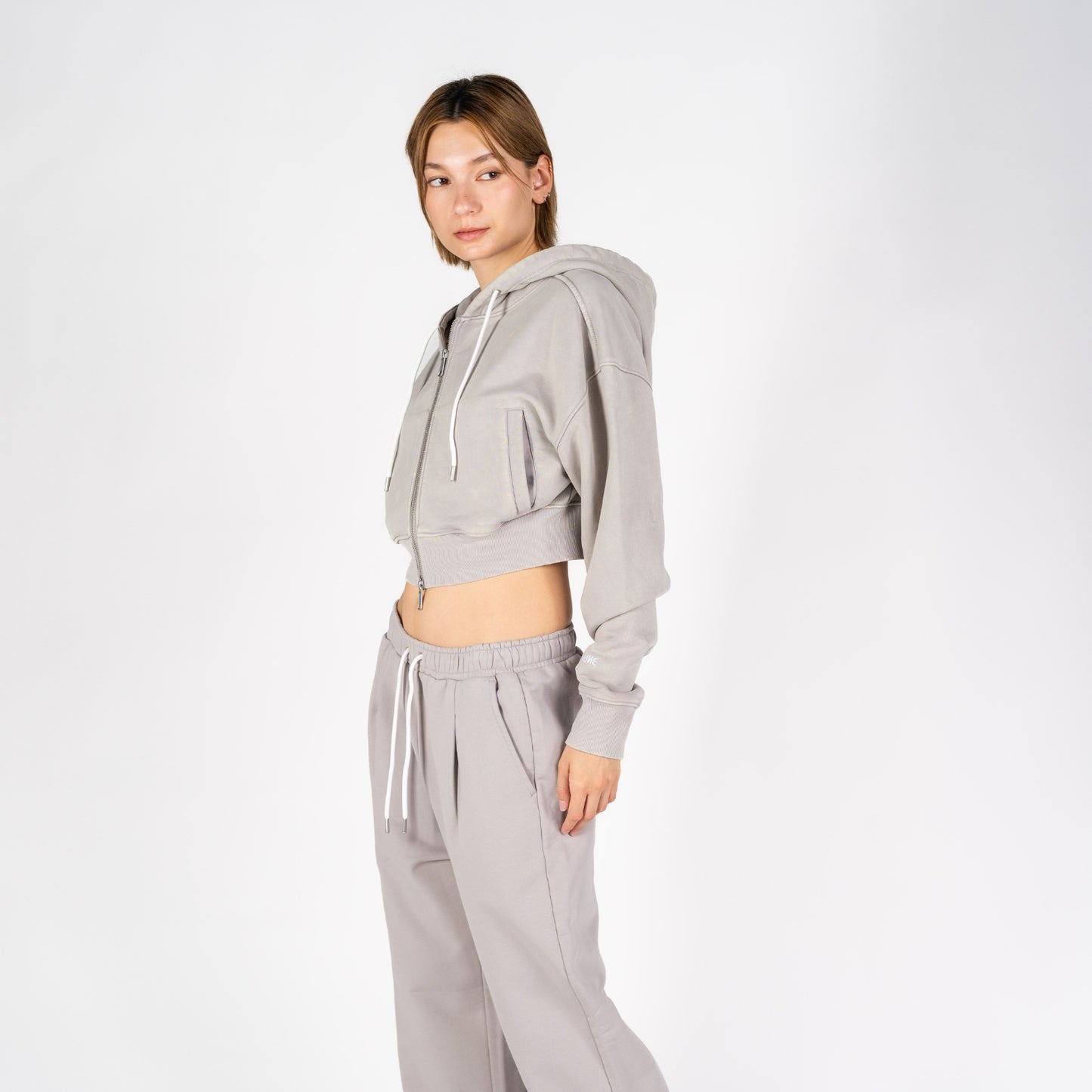 Nikki Hoodie | M Faded Silver