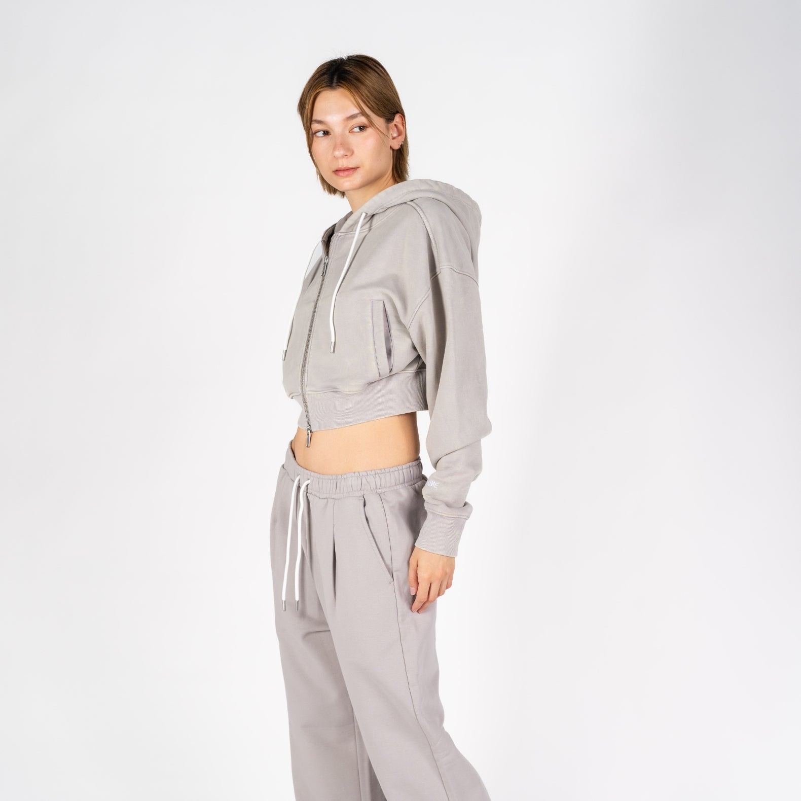 Nikki Hoodie | M Faded Silver