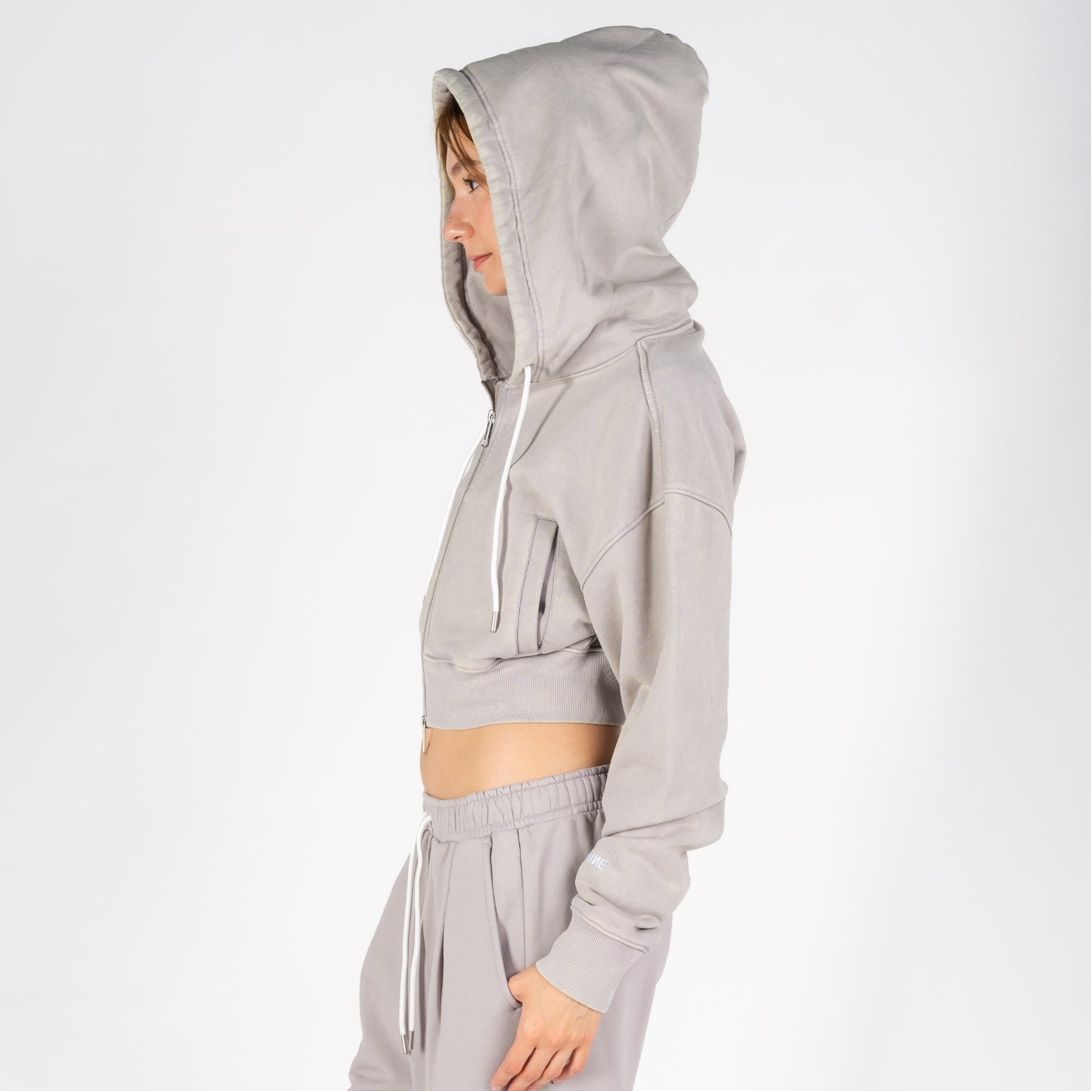 Nikki Hoodie | M Faded Silver