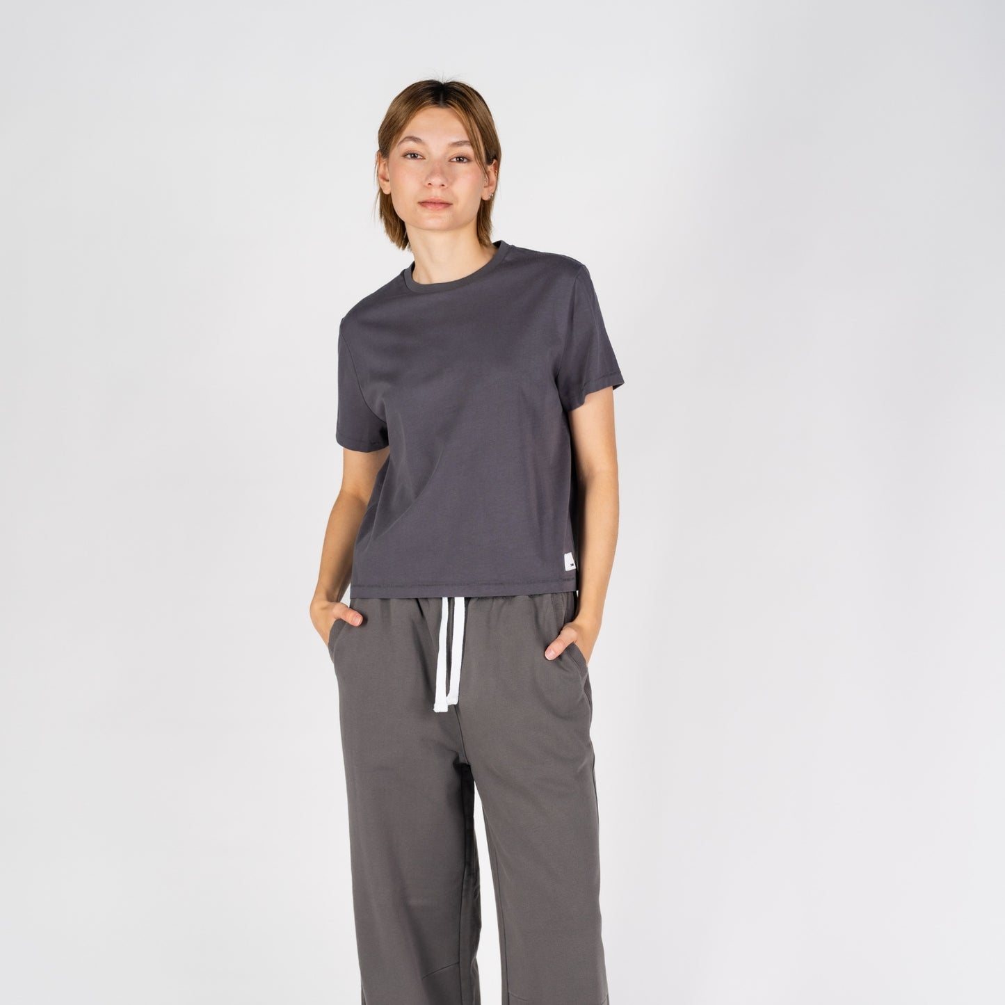 Sunset Boxy Crew | Dark Gray