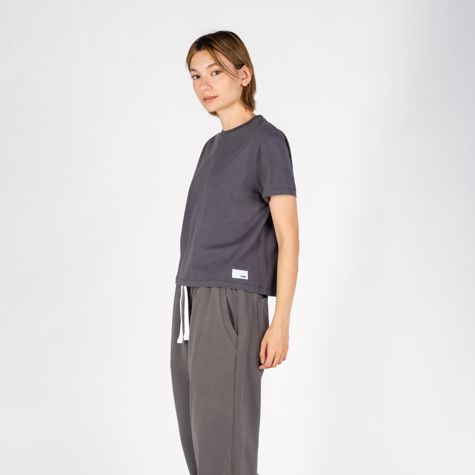 Sunset Boxy Crew | Dark Gray