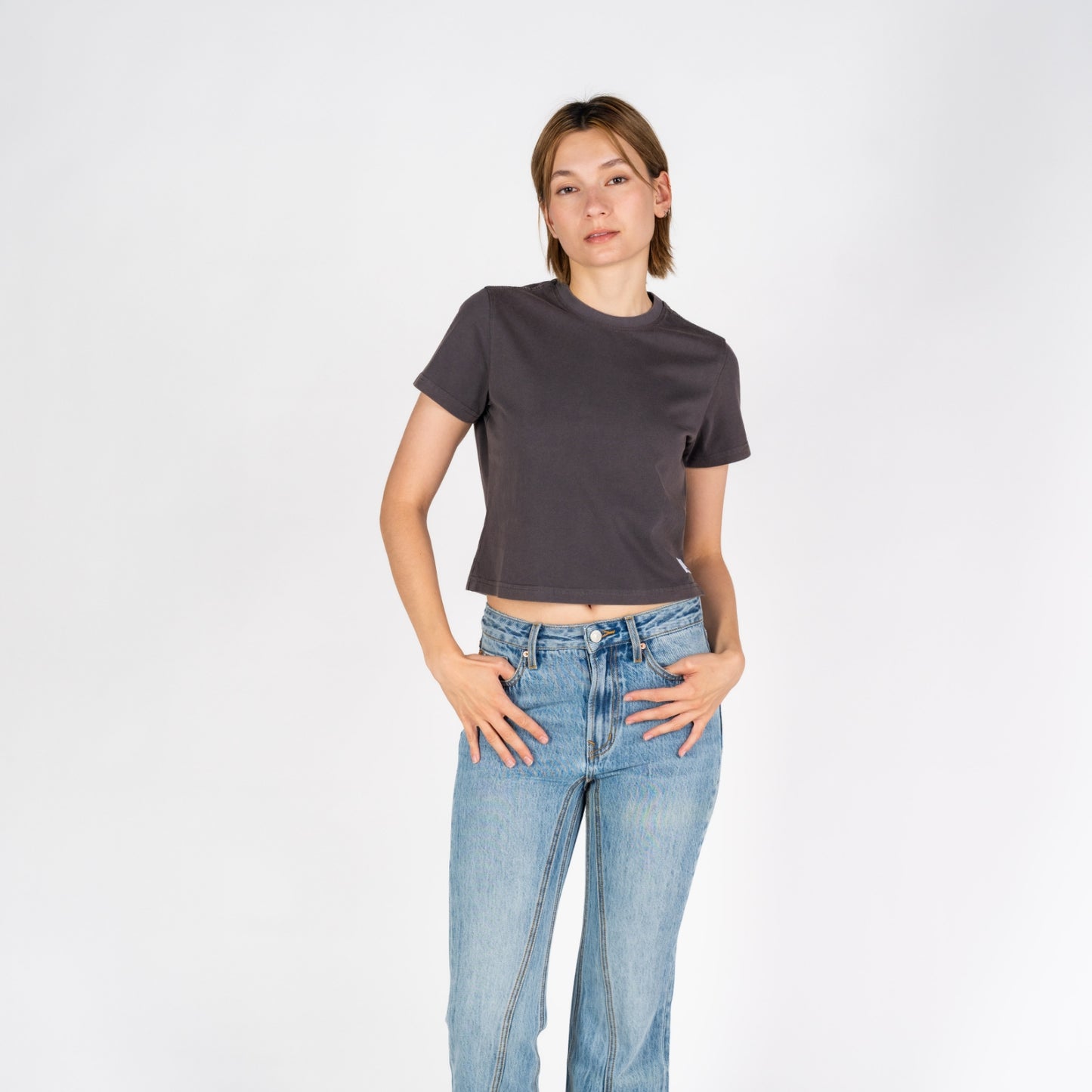 Cali Crop | Vintage Gray