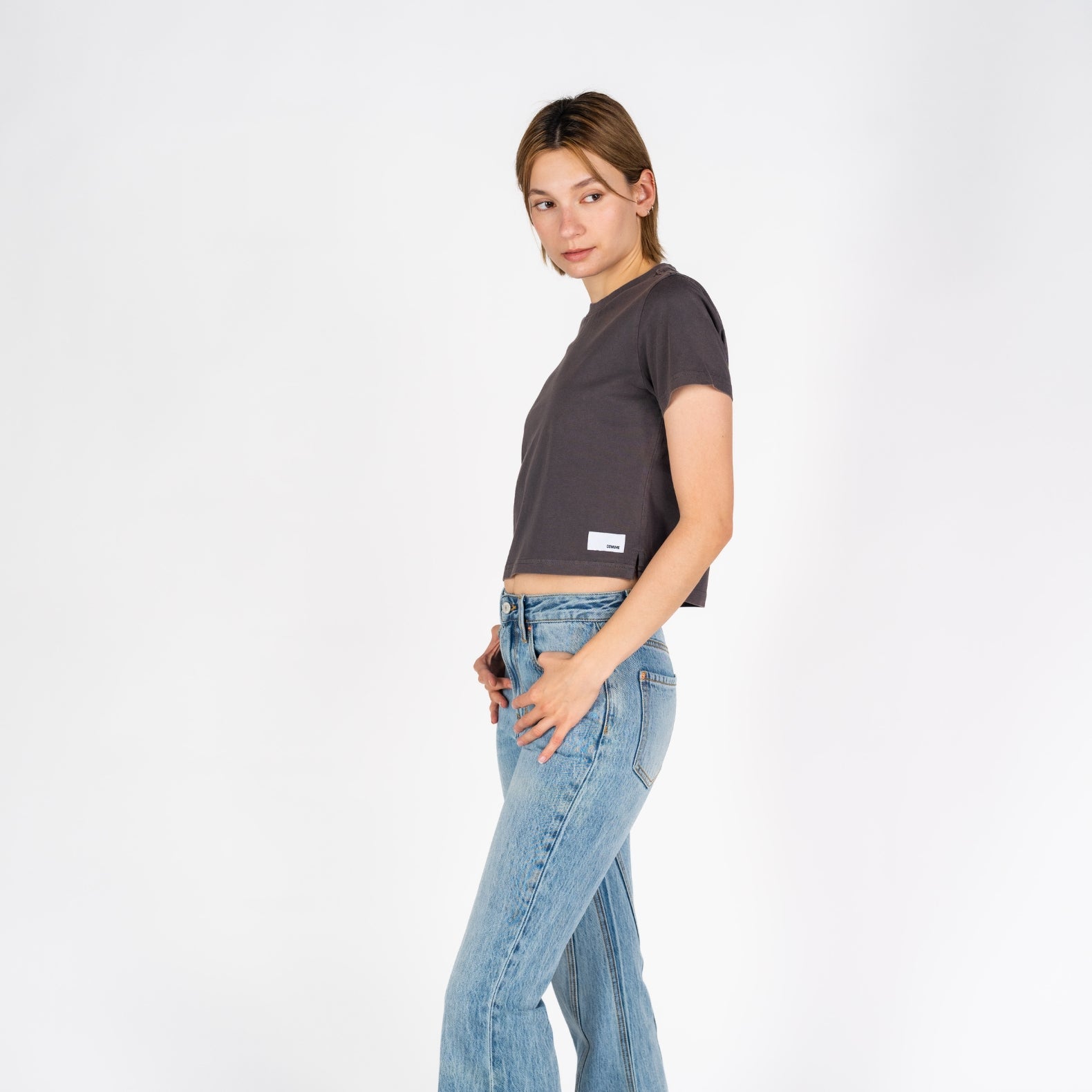 Cali Crop | Vintage Gray