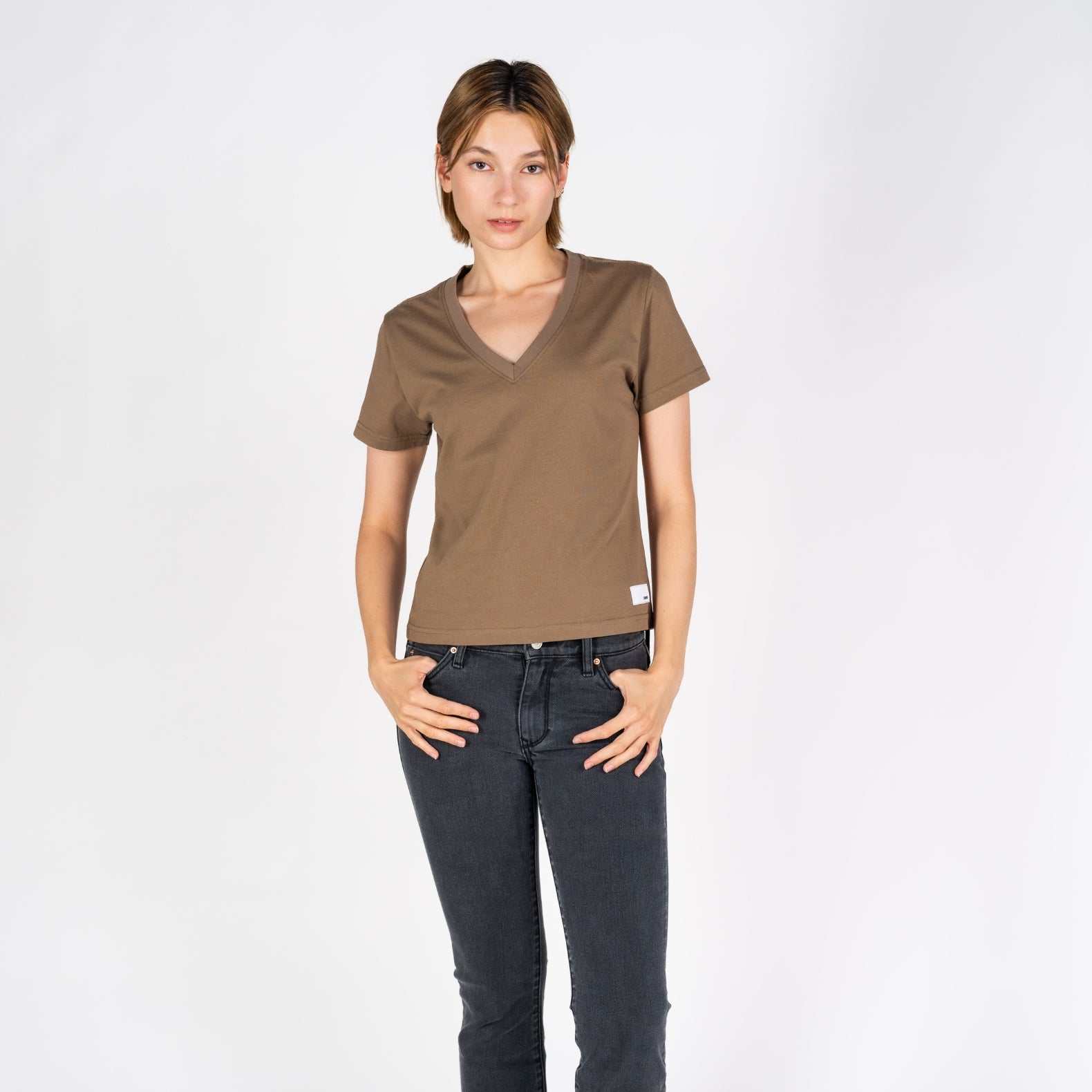 Cali V-Neck | Vintage Dark Mocha