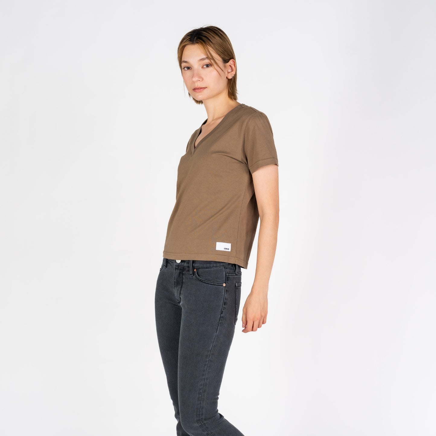 Cali V-Neck | Vintage Dark Mocha