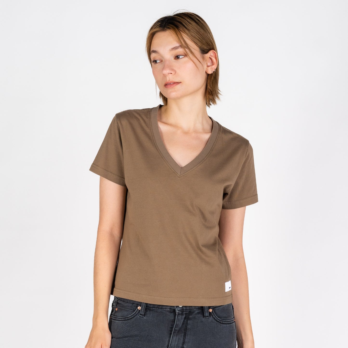 Cali V-Neck | Vintage Dark Mocha
