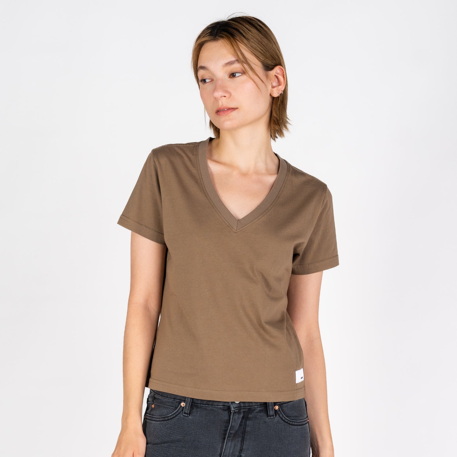 Cali V-Neck | Vintage Dark Mocha