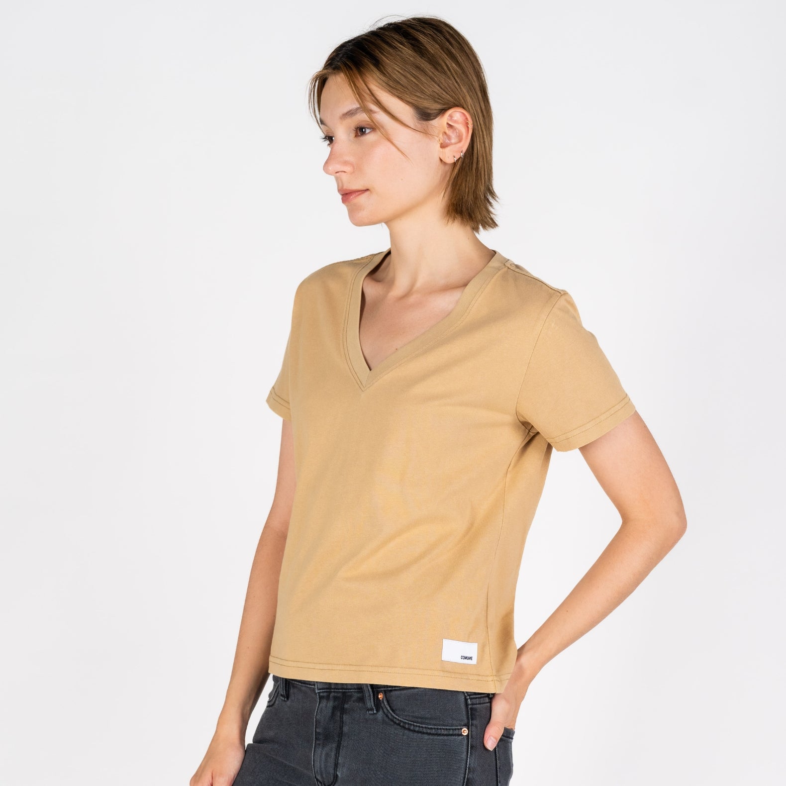 Cali V-Neck | Vintage Tan
