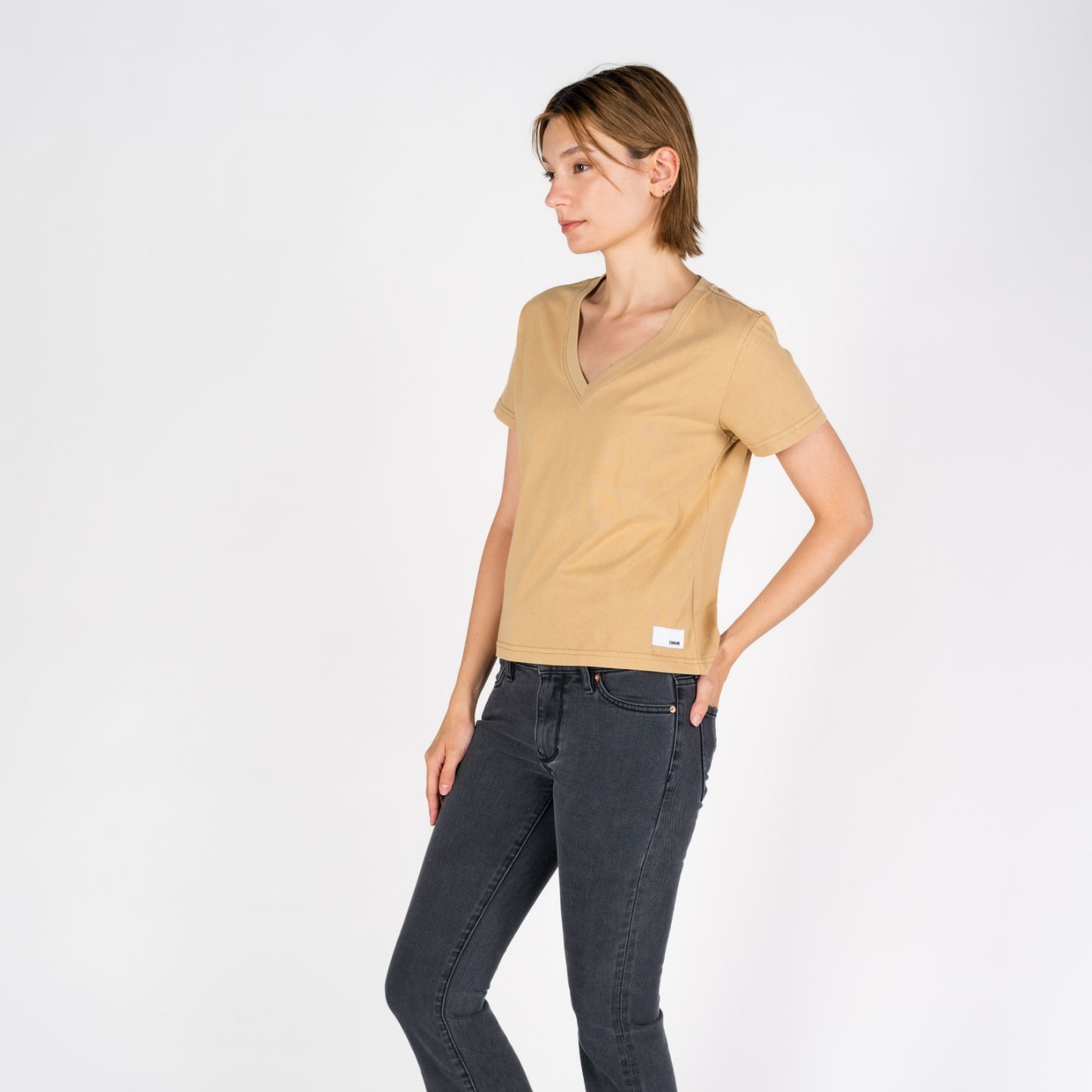 Cali V-Neck | Vintage Tan