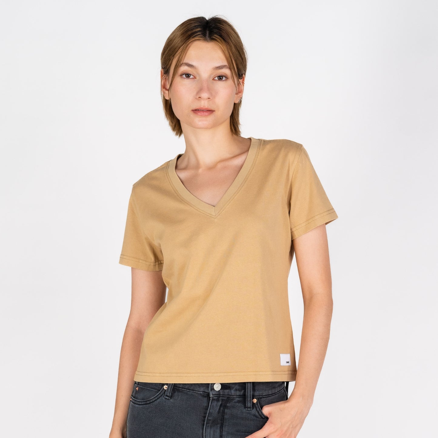 Cali V-Neck | Vintage Tan