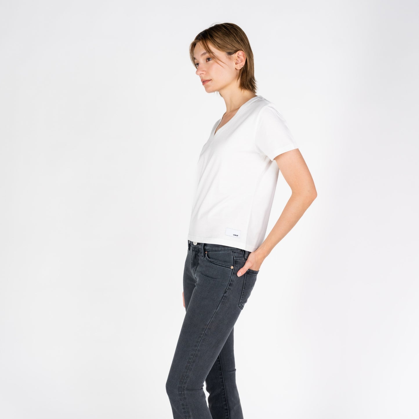 ali V-Neck | Vintage White