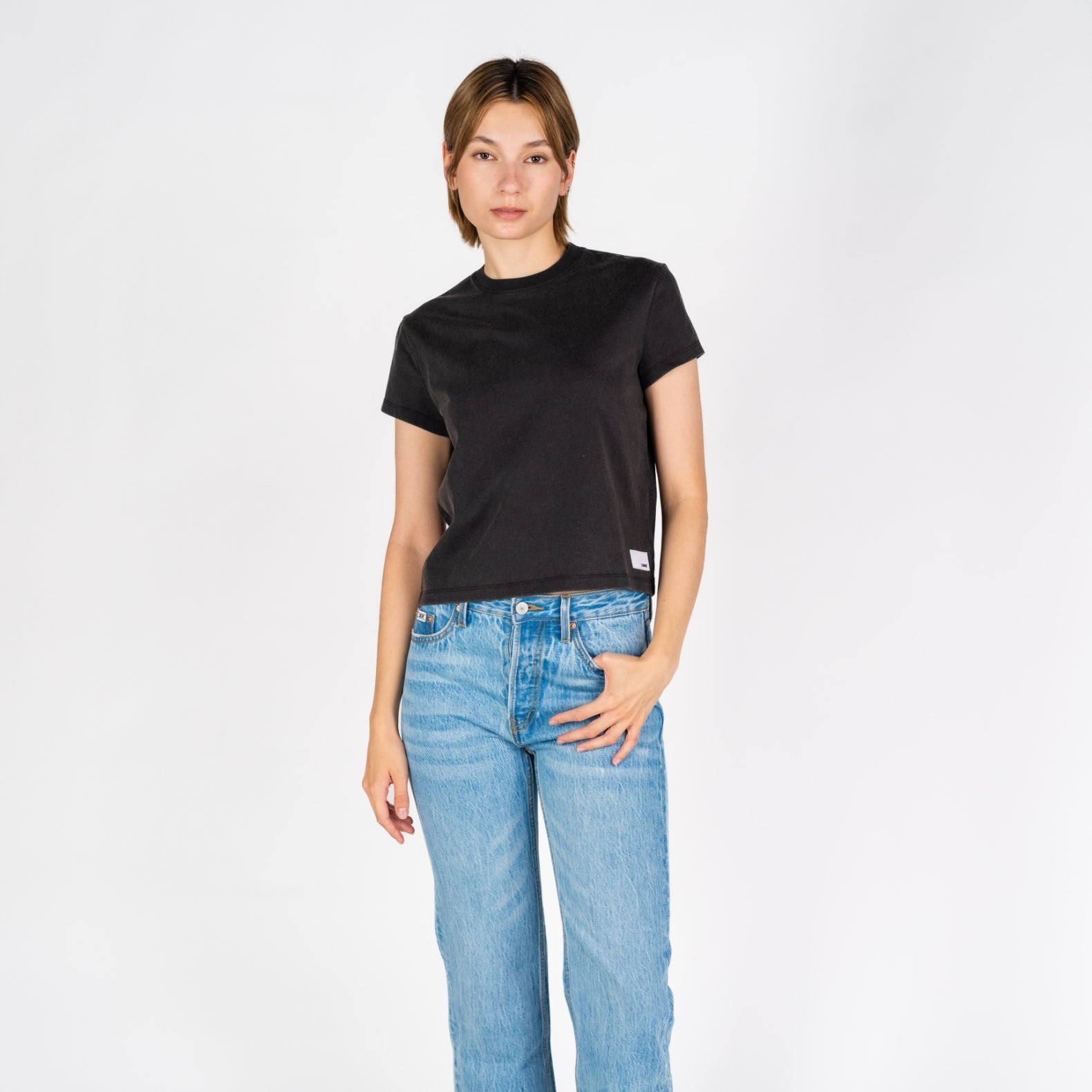 Beverly Crop | Faded Black