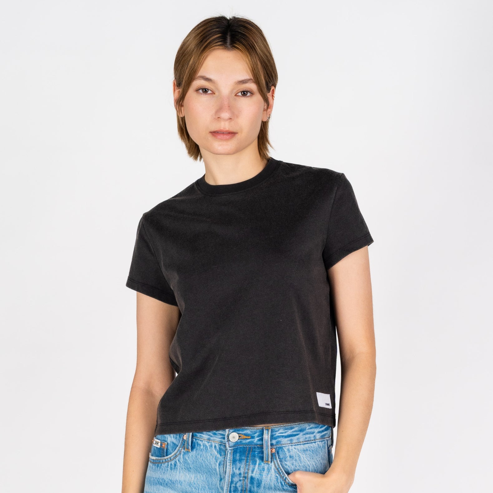Beverly Crop | Faded Black