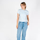 Beverly Crop | Faded Sky Blue