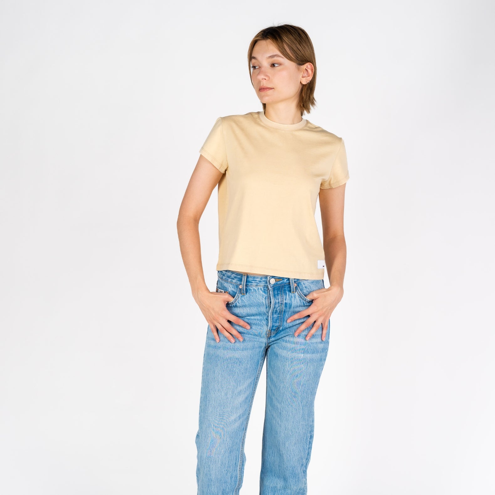 Beverly Crop | Faded Tan
