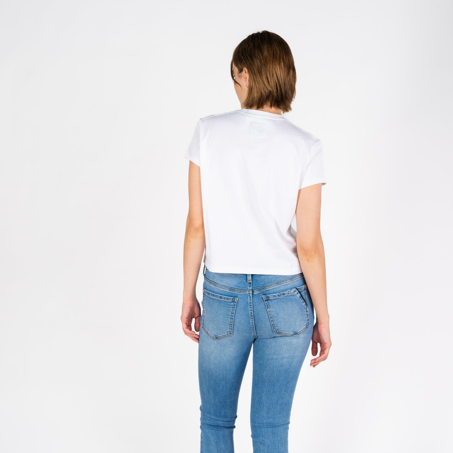 Beverly Crop | Faded White