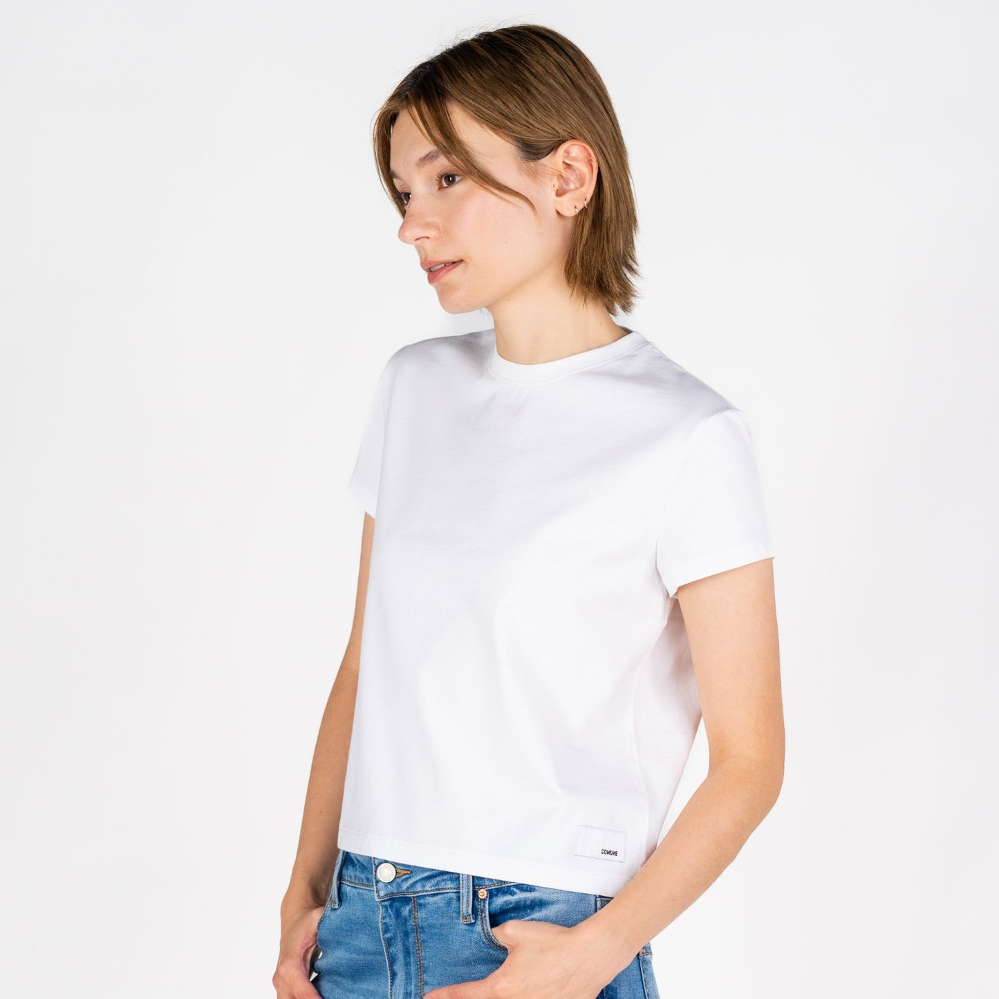 Beverly Crop | Faded White