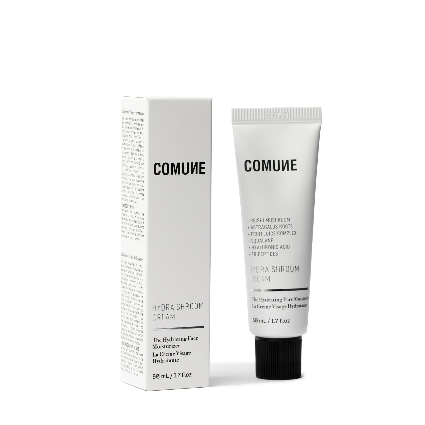 COMUNE HYDRA SHROOM CREAM AND BOX PACKAGING